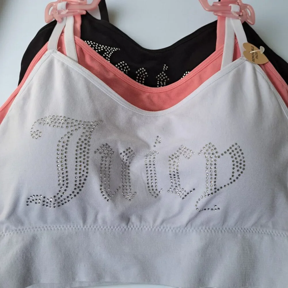 Juicy Couture Large 3-Pack Removable Pad Padded Bras NWT - Picture 5 of 9
